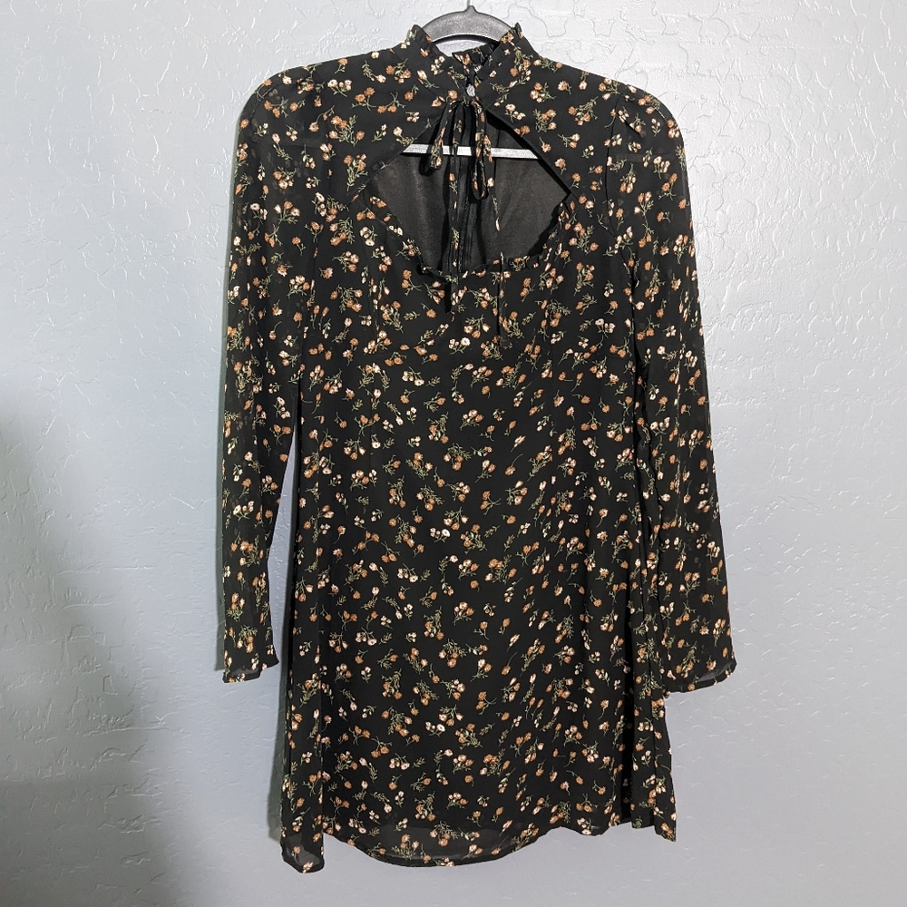 Nasty Gal Morticia floral mini dress